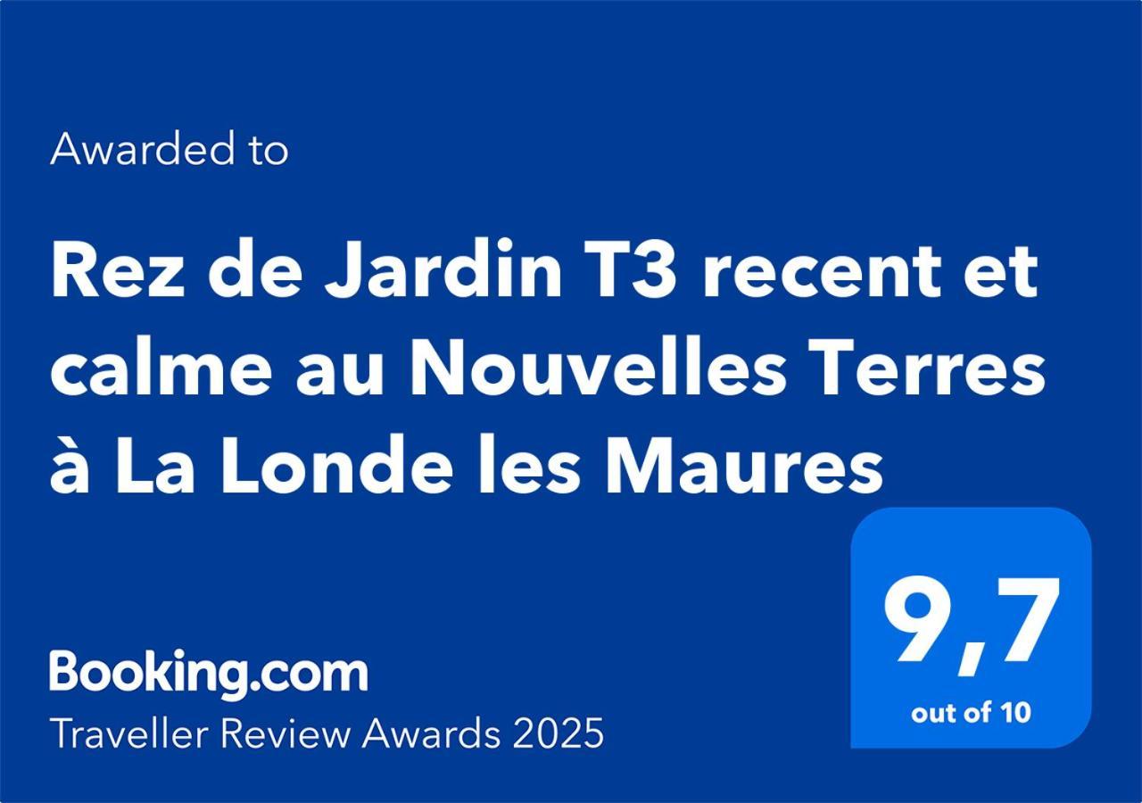 Rez De Jardin T3 Recent Et Calme Au Nouvelles Terres A Les Maures